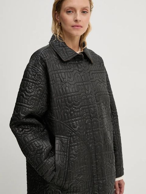 MUNTHE kurtka TILDOS damska kolor czarny przejściowa oversize 243153624343