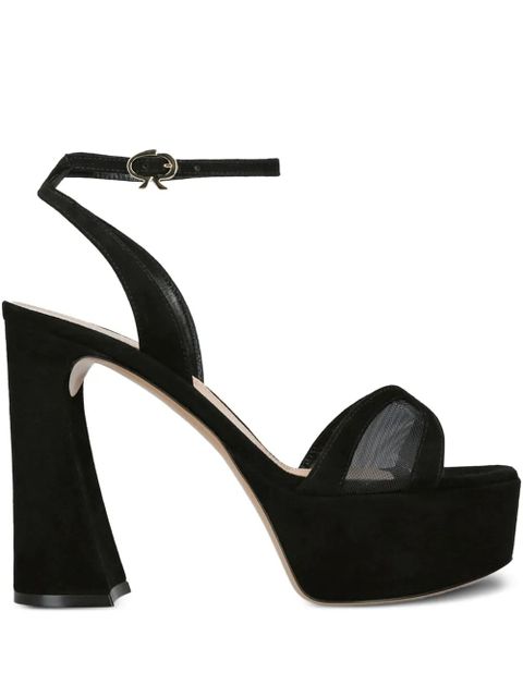 Gianvito Rossi 105mm platform ankle-strap sandals - Black - zdjęcie produktu nr 1