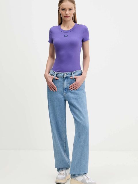 Hugo Blue t-shirt damski kolor fioletowy 50523924 - zdjęcie produktu nr 2