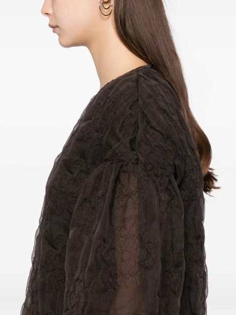 Cecilie Bahnsen Bryndis top - Brown