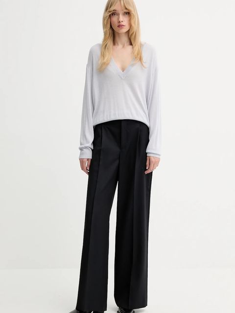 IRO sweter z wełną damski kolor szary lekki WP12HARU - zdjęcie produktu nr 2