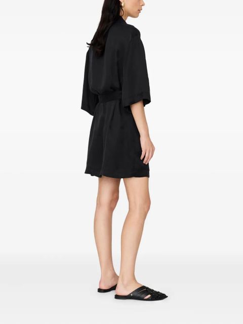 ANINE BING Geri belted cargo-pocket dress - Black