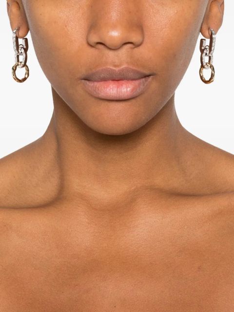 Maje link glass earrings - Silver