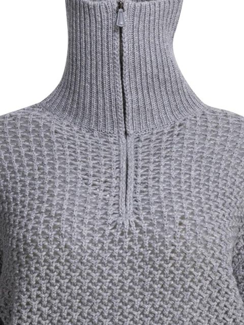 Max Mara Tequila half-zip sweater - Grey