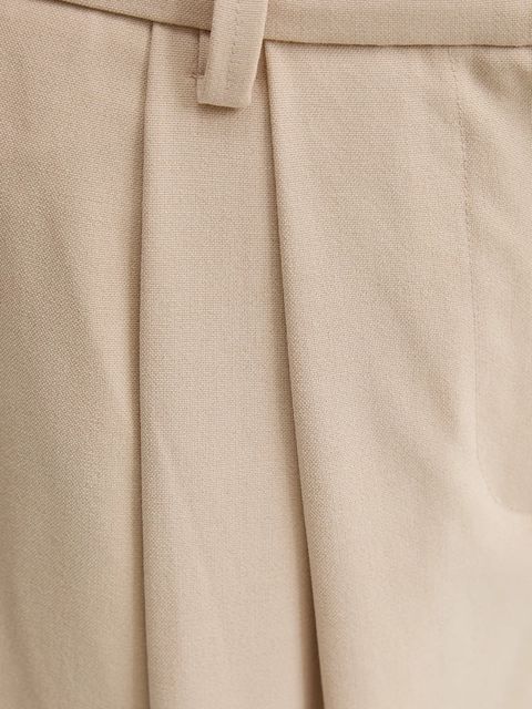 Answear.LAB spodnie z wełną damskie kolor beżowy szerokie high waist