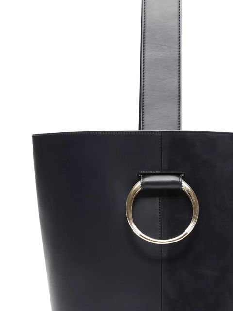 Victoria Beckham Dia ring-detail bucket bag - Blue - zdjęcie produktu nr 2