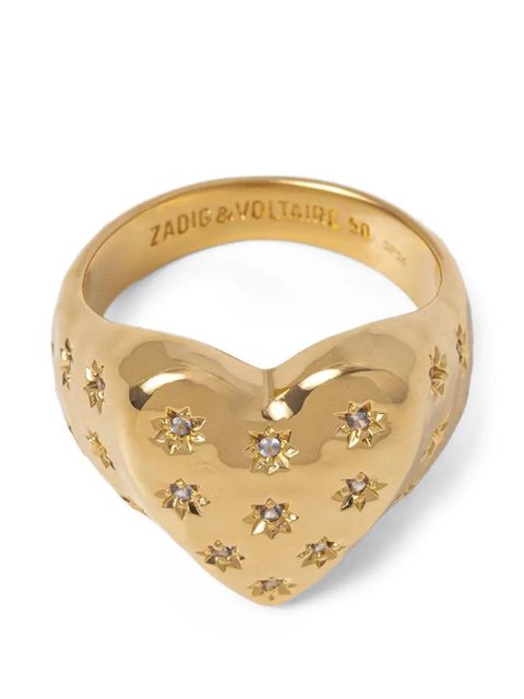 Zadig&Voltaire Heartbreaker crystal-embellished ring - Gold - zdjęcie produktu nr 1