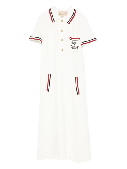 Valentino Garavani cherry-embellished polo midi dress - White - zdjęcie produktu nr 1