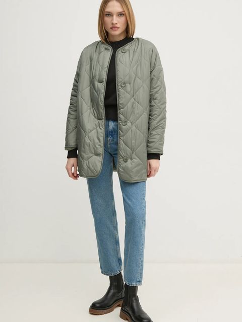 United Colors of Benetton kurtka dwustronna damska kolor zielony przejściowa oversize 23P8DN06M