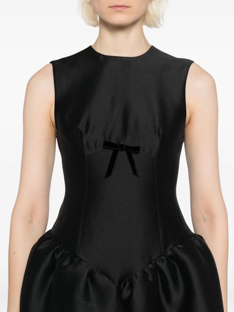 SHUSHU/TONG smocked-panel dress - Black