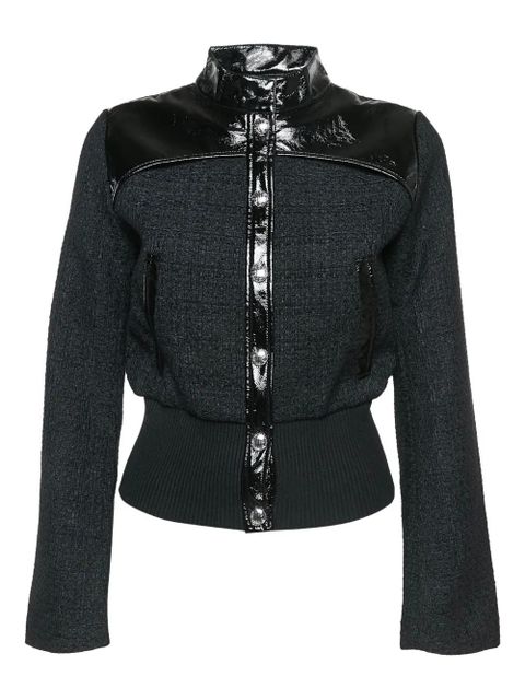 Maje tweed patent jacket - Black - zdjęcie produktu nr 1