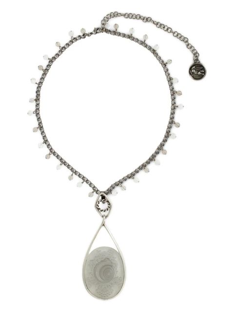 ETRO cameo-shell necklace - Silver - zdjęcie produktu nr 1