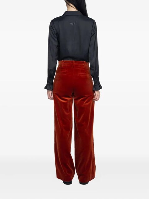 Zadig&Voltaire wide-leg velvet trousers - Red