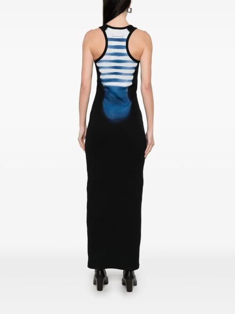 Jean Paul Gaultier swimsuit-print maxi dress - Black