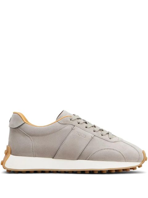 Tod's logo-stamp suede lace-up sneakers - Grey - zdjęcie produktu nr 1