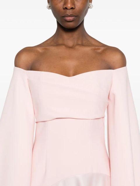 Solace London Rina flared-sleeve maxi dress - Pink