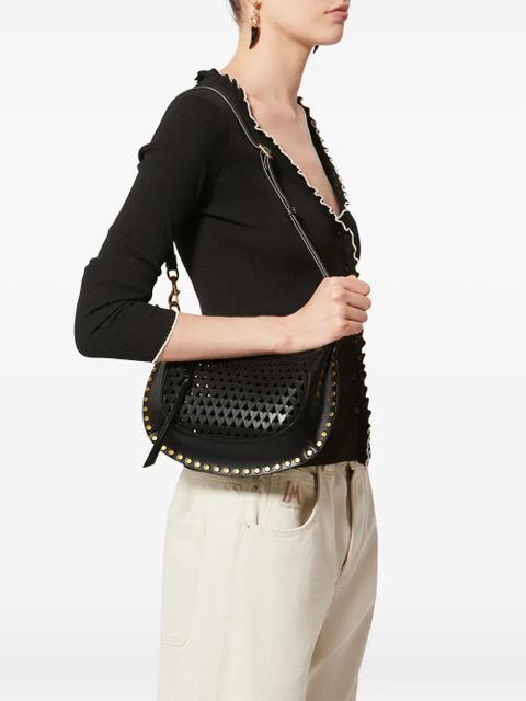 ISABEL MARANT Oskan Moon leather shoulder bag - Black