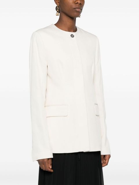 TOTEME collarless cinched jacket - White
