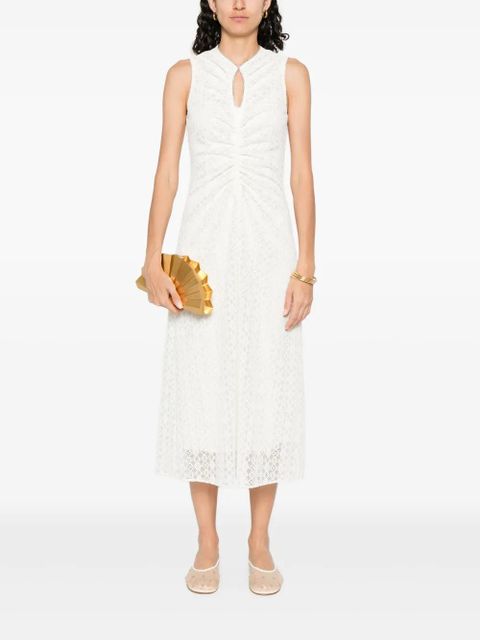 SANDRO draped midi dress - White - zdjęcie produktu nr 2