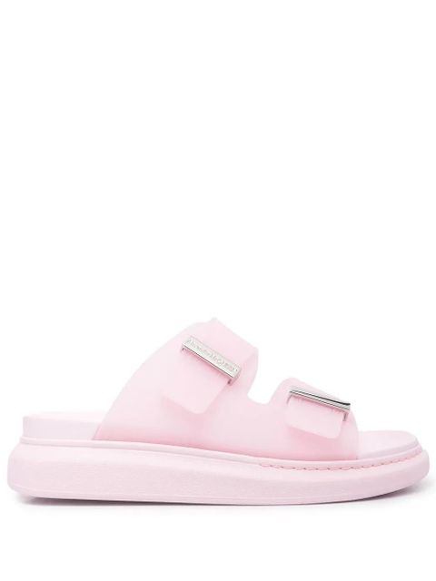 Alexander McQueen double-strap flat slides - Pink - zdjęcie produktu nr 1
