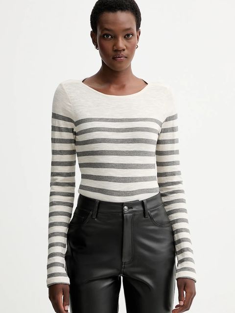 Marc O'Polo longsleeve bawełniany kolor beżowy 510219652597 - zdjęcie produktu nr 1