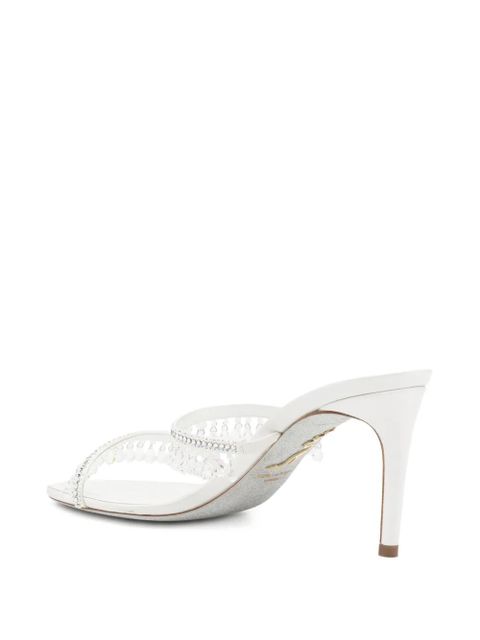 René Caovilla 80mm Chandelier sandals - White