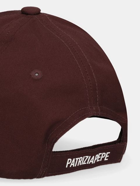 Patrizia Pepe czapka z daszkiem bawełniana kolor brązowy 8F0109 AB01