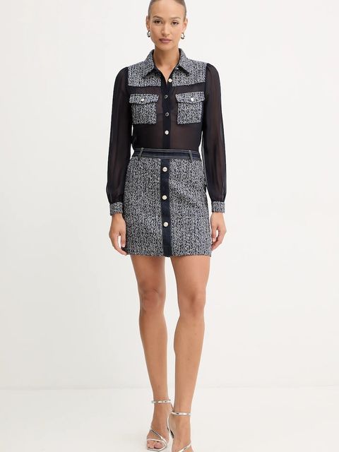 Morgan spódnica kolor granatowy mini rozkloszowana JOSCAR - zdjęcie produktu nr 2