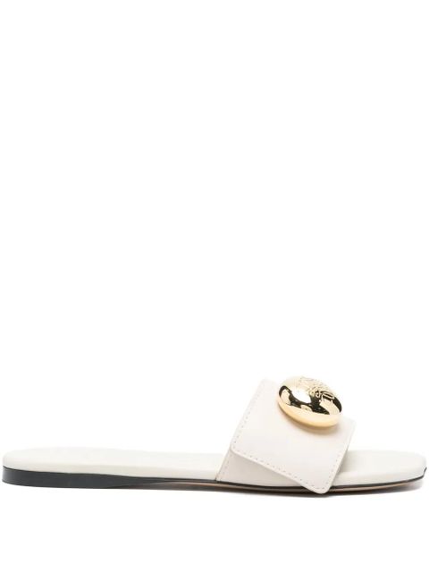 LOEWE leather circular-embellishment sandals - Neutrals - zdjęcie produktu nr 1
