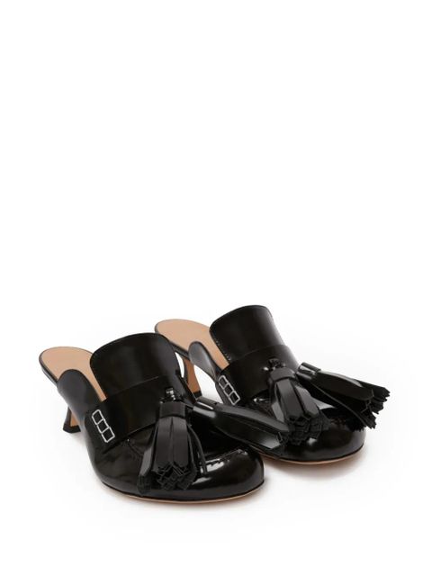JW Anderson tassel-detail leather mules - Black - zdjęcie produktu nr 2
