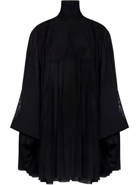 MM6 Maison Margiela semi-sheer mini dress - Black - zdjęcie produktu nr 1