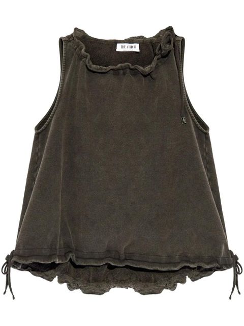 The Attico drawstring cotton tank top - Grey - zdjęcie produktu nr 1