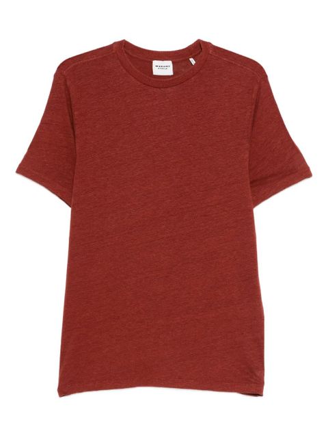 MARANT ÉTOILE linen T-shirt - Brown - zdjęcie produktu nr 1