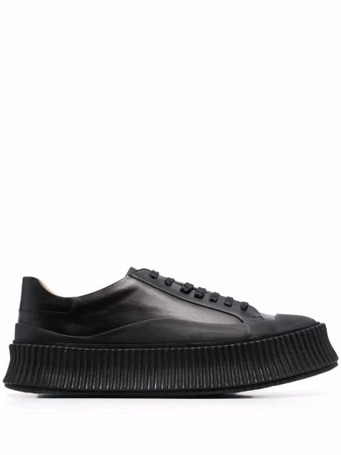 Jil Sander leather platform sneakers - Black - zdjęcie produktu nr 1