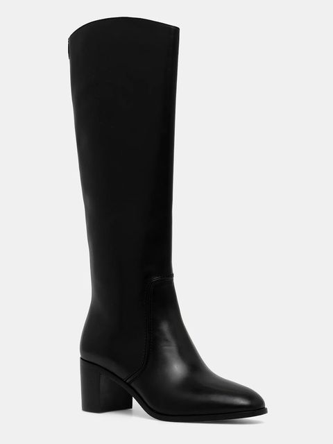 Lauren Ralph Lauren kozaki skórzane Charly damskie kolor czarny na słupku 802967813001 - zdjęcie produktu nr 1