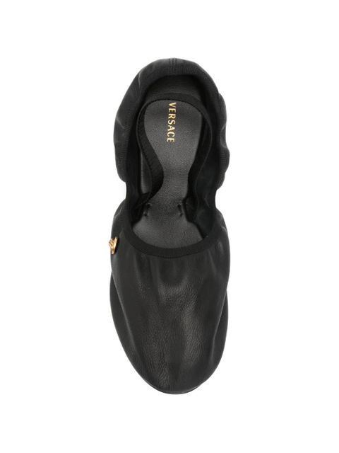 Versace Medusa round-toe ballet flats - Black
