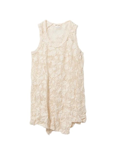 Comme Des Garçons floral-embroidered vest - Neutrals - zdjęcie produktu nr 1