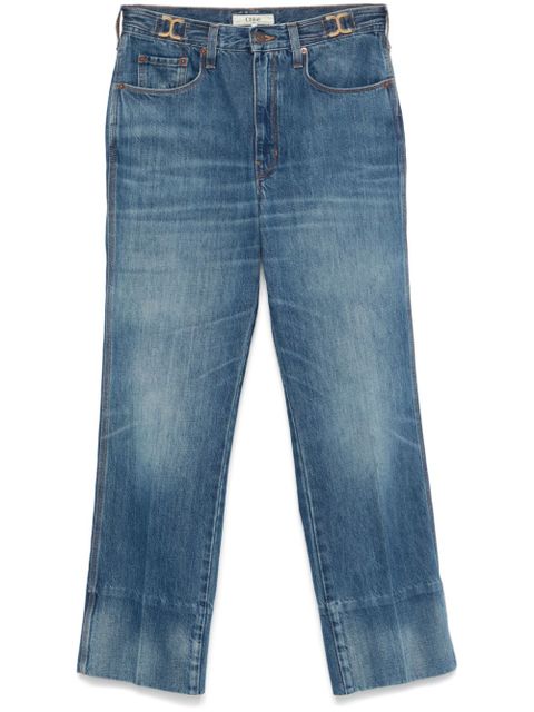 Chloé straight-leg cropped jeans - Blue