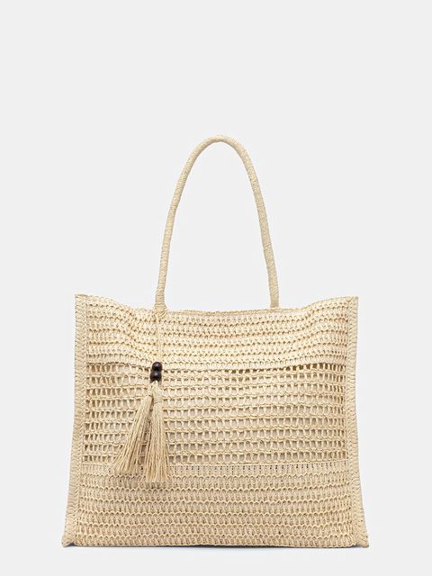 Answear.LAB torebka shopper damska pleciona - zdjęcie produktu nr 1