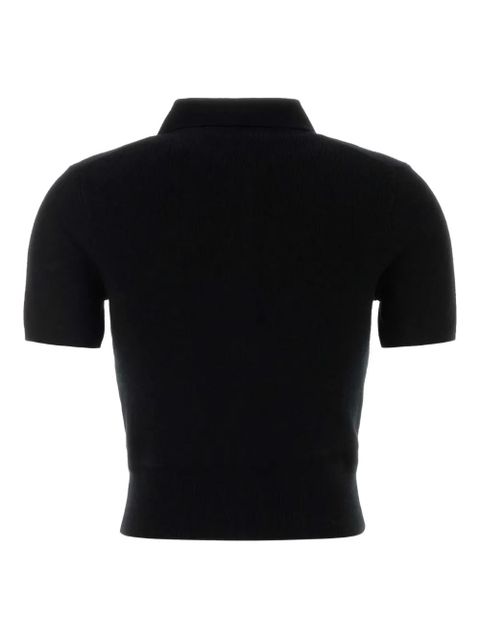 Alexander Wang wool polo-neck cardigan - Black - zdjęcie produktu nr 2