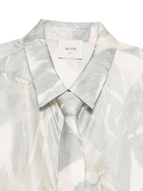 Alysi tie printed shirt - Neutrals