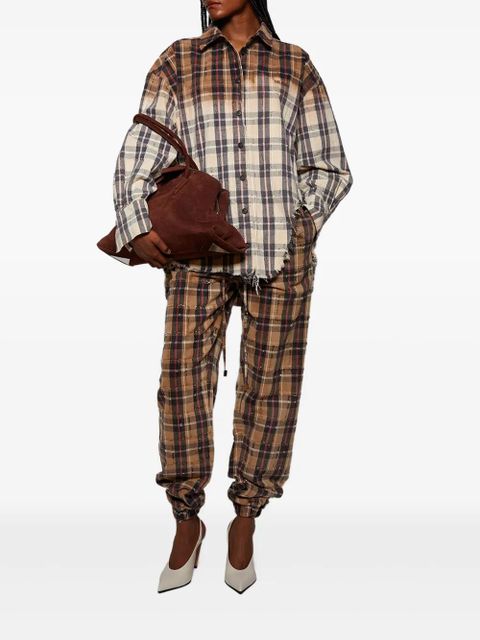 The Attico Plaid Drawstring Long Pant - Brown - zdjęcie produktu nr 2