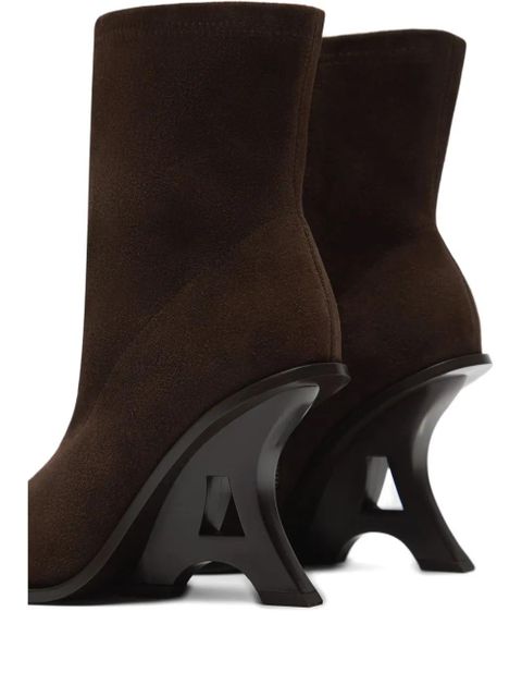 Manière De Voir L'Eiffel heeled suede boots - Brown - zdjęcie produktu nr 1