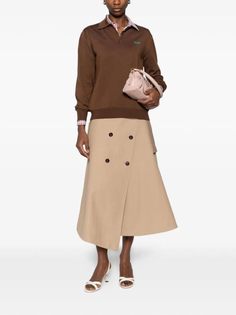 Prada knitted polo shirt - Brown - zdjęcie produktu nr 2