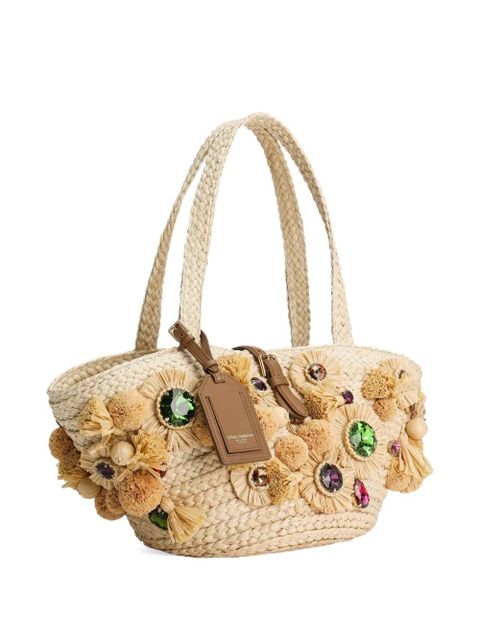 Dolce & Gabbana embellished basket bag - Neutrals