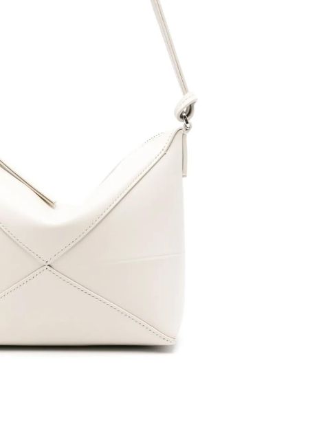 LOEWE Puzzle Fold leather clutch bag - White - zdjęcie produktu nr 2