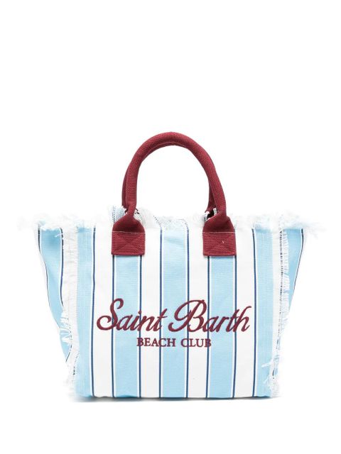 MC2 Saint Barth Vanity striped fringed-detail tote bag - Blue - zdjęcie produktu nr 1