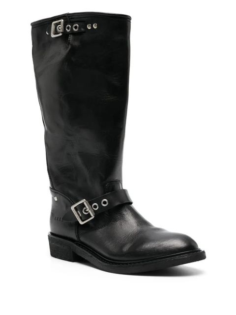 Golden Goose round-toe polished-finish boots - Black - zdjęcie produktu nr 2