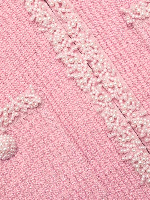 Self-Portrait beaded-embellishment midi dress - Pink