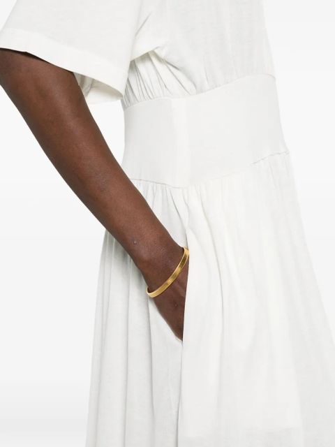 TOTEME crew-neck midi dress - White